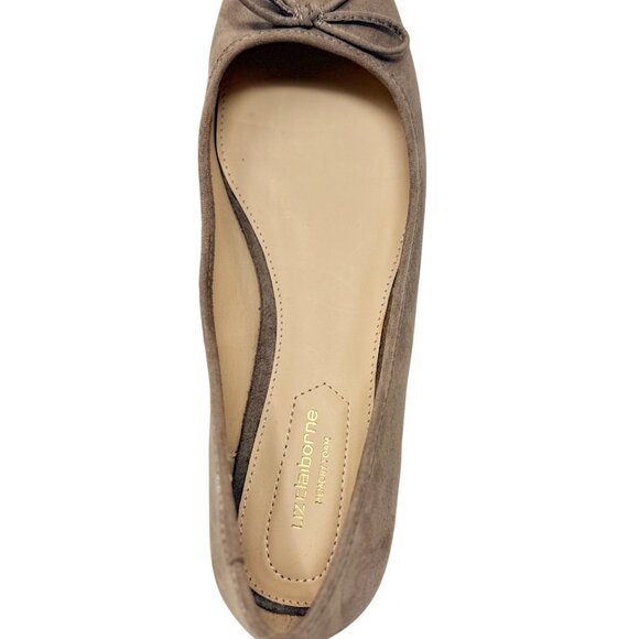 Liz Claiborne Flushing Womens Taupe Memory Foam Ballet Flats Faux Suede Size 7 - Picture 8 of 12